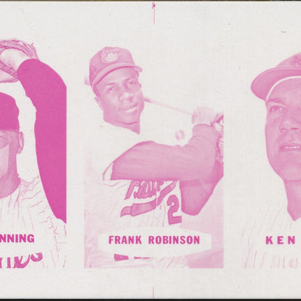 1967 Bazooka Panel #31-33 Acetate Proof Set of 4. Bunning, F.Robinson, K.Boyer