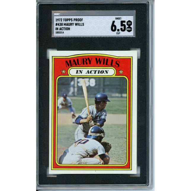 1972 Topps #438 Maury (Action) Wills 7 card progressive proof. 4a