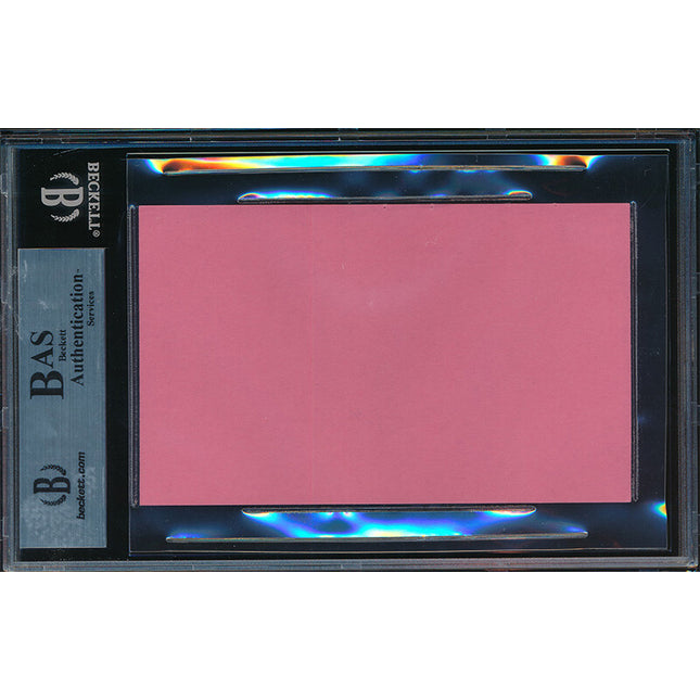 Baseball Tommie Aaron Auto Index Card Beckett Authentic p03293