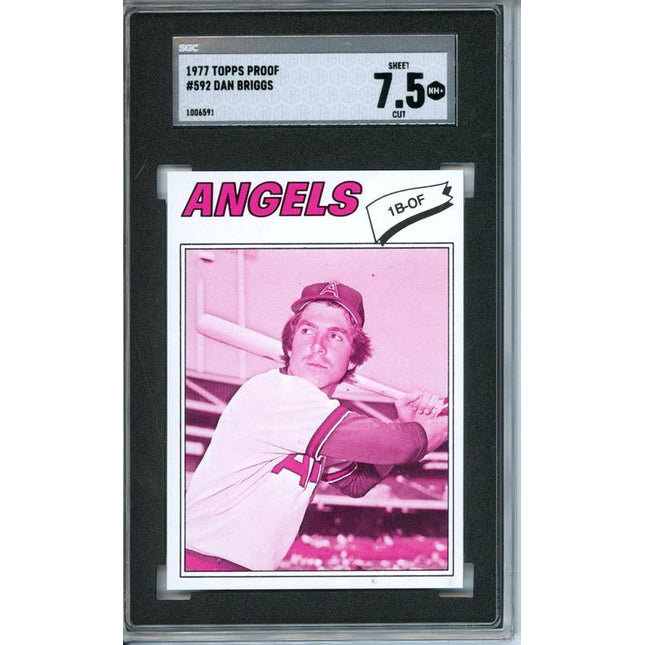 1977 Topps #592 Dan Briggs 9 card progressive proof. 31a