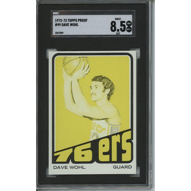 1972 Topps #99 Dave Wohl 9 card progressive proof. 37a