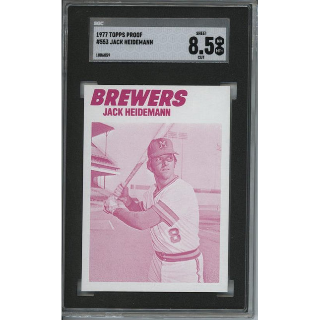 1977 Topps #553 Jack Heidmann 9 card progressive proof. 49a