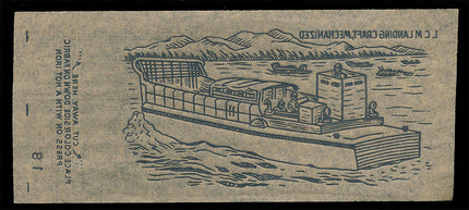 1940's Vintage Paper Iron On U.S. L.C.m. Landing Craft Mech. Unused EX c06098