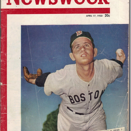 1950 Newsweek Magazine Mel Parnell - Boston Red Sox MS0053