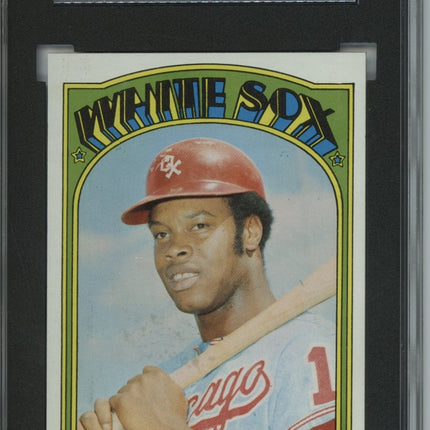 1972 Topps #525 Carlos May 7 card progressive proof 3a