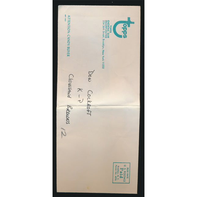 1970's Don Cockroft Topps Original Transparency Browns w/envelope tp00004