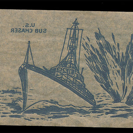 1940's Vintage Paper Iron On U.S.Sub Chaser Unused EX c06091