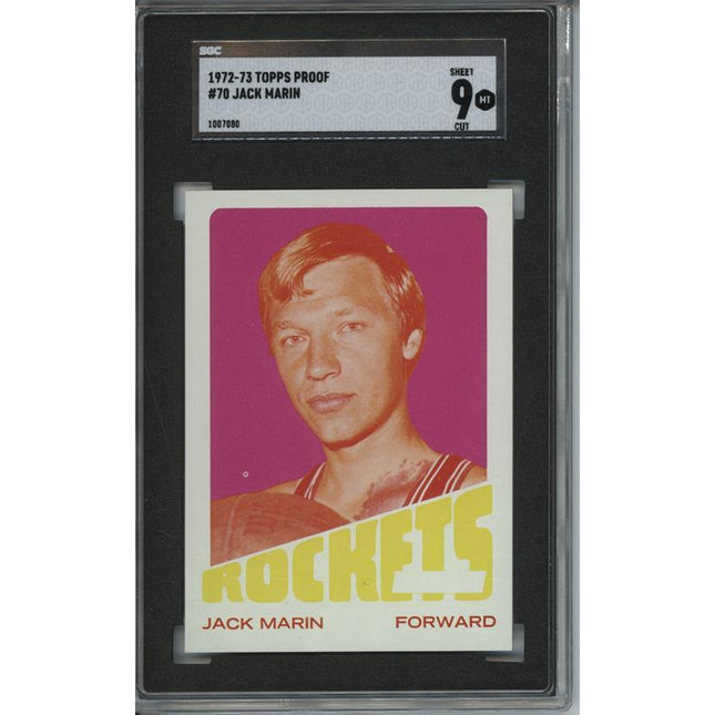 1972 Topps #70 Jack Marin 9 card progressive proof. 36a