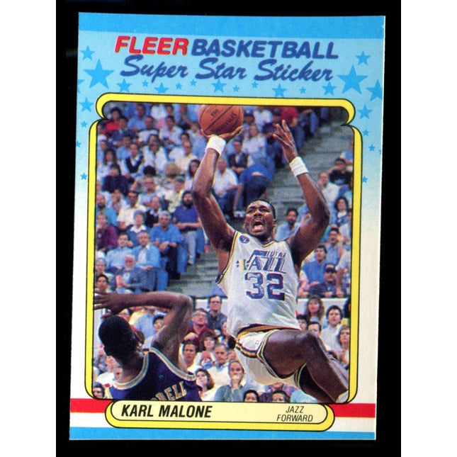 1989 Fleer Basketball Stickers #8 Karl Malone NMMT c03098