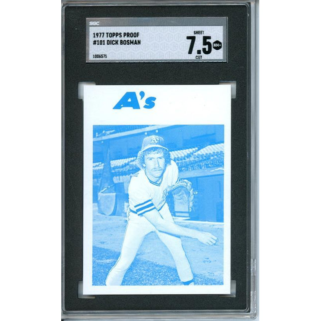 1977 Topps #101 Dick Bosman 9 card progressive proof. 36a