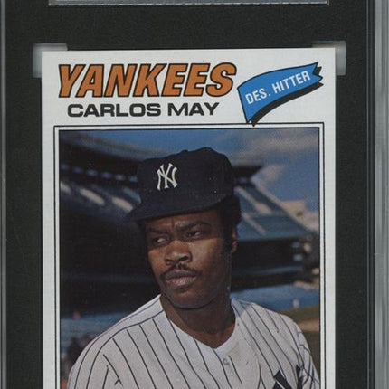 1977 Topps #568 Carlos May 9 card progressive proof. 54a
