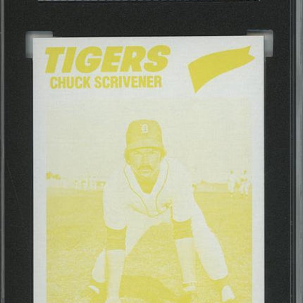1977 Topps #173 Chuck Scrivener 9 card progressive proof. 41a