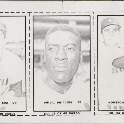 1967 Bazooka Panel #21-24 Acetate Proof Set of 4. Yastrzemski, White, Aspromonte