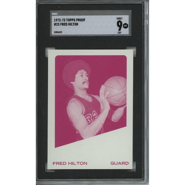 1972 Topps #23 Fred Hilton 9 card progressive proof. 21a
