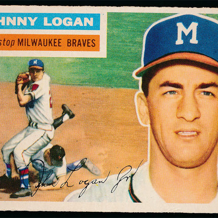 1956 Topps Baseball #136 Johnny Logan (VG) GB c05824