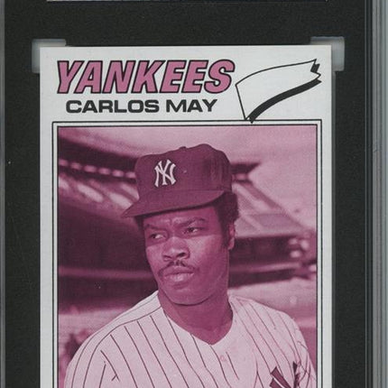 1977 Topps #568 Carlos May 9 card progressive proof. 54a