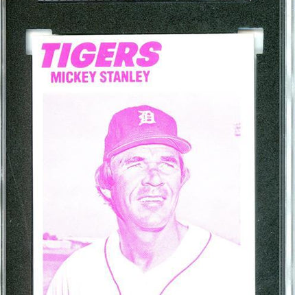 1977 Topps #533 Mickey Stanley 9 card progressive proof. 10a