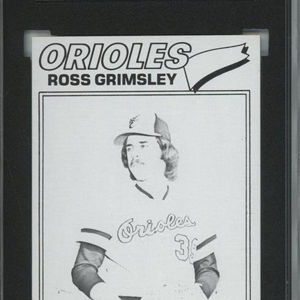 1977 Topps #572 Ross Grimsley 9 card progressive proof. 46a