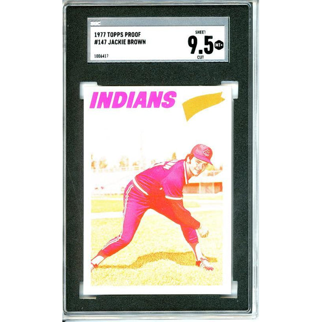 1977 Topps #147 Jackie Brown 9 card progressive proof. 18a