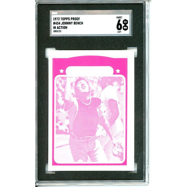 1972 Topps #434 Johnny (Action) Bench 7 card progressive proof. 38a