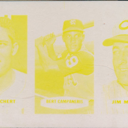 1967 Bazooka Panel #43-45 Acetate Proof Set of 4. Richert, Campaneris, Maloney