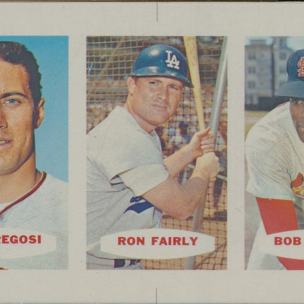 1967 Bazooka Panel #19-21 Acetate Proof Set of 4. Fregosi, Fairly, Bob Gibson