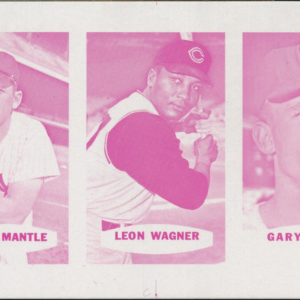 1967 Bazooka Panel #7-9 Acetate Proof Set of 4. Mantle, L.Wagner, G. Peters