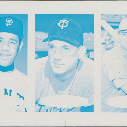 1967 Bazooka Panel #10-12 Acetate Proof Set of 4. Marichal, Killebrew, Callison