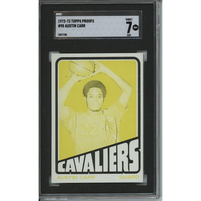 1972 Topps #90 Austin Carr 9 card progressive proof. 9a