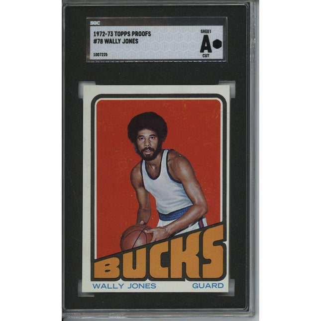 1972 Topps #78 Wally Jones 9 card progressive proof.1a