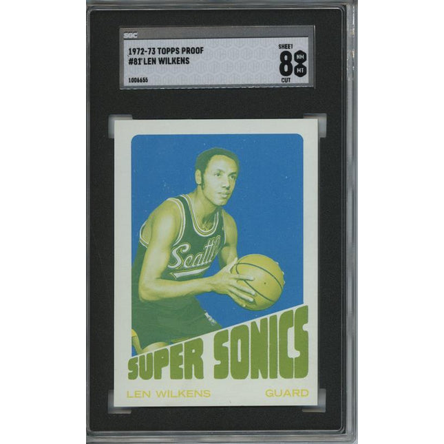 1972 Topps #81 Len Wilkens 9 card progressive proof. 39a