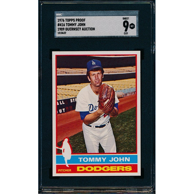 1976 Topps #416 Tommy John Progressive Proof set of 10 SGC Graded 76TBB57