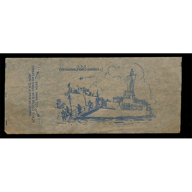 1940's Vintage Paper Iron On U.S. L.C.I.Landing Craft Infantry Unused EX c06087