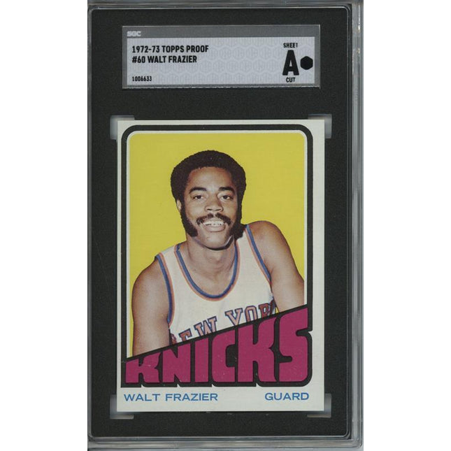 1972 Topps #60 Walt Frazier 9 card progressive proof. 23a