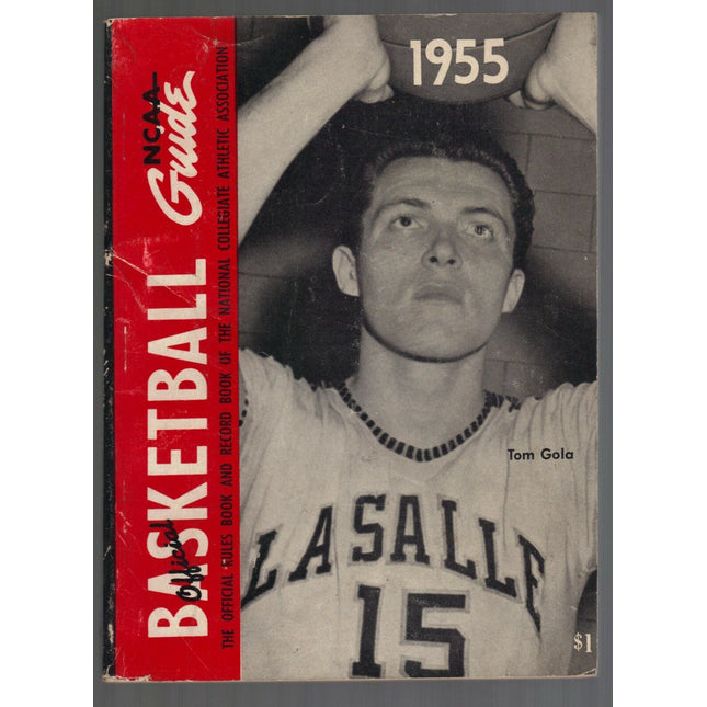 1955 Official Collegiate NCAABasketball Guide Tom Gola Cover MS0043