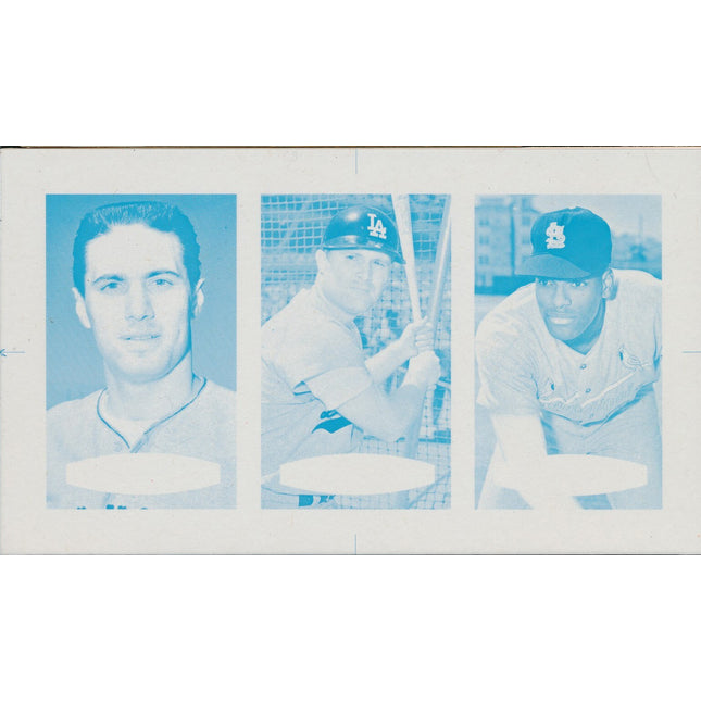 1967 Bazooka Panel #19-21 Acetate Proof Set of 4. Fregosi, Fairly, Bob Gibson