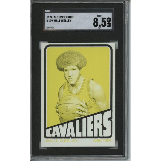 1972 Topps #109 Walt Wesley 9 card progressive proof. 66a