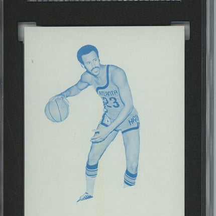 1972 Topps #130 Lou Hudson 9 card progressive proof. 6a