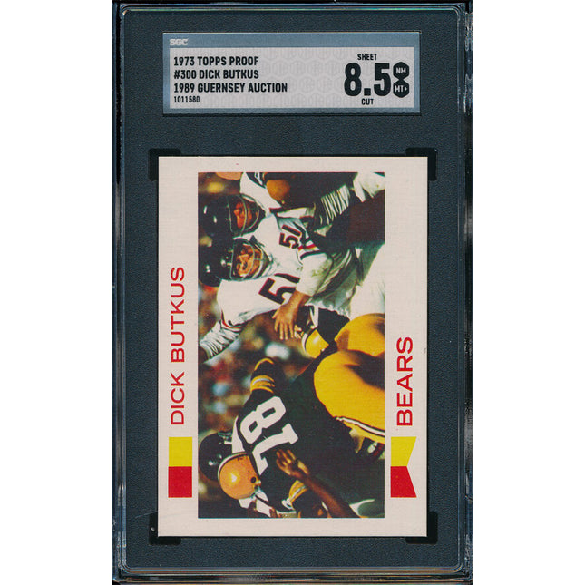 1973 Topps FB 8 Card Progressive Proof #300 Dick Butkus 73TFB08
