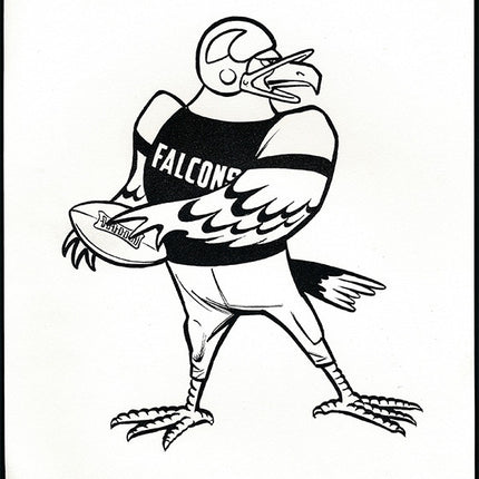 (25) 1960's Manny's Baseball Land Team Caricature Atlanta Falcons