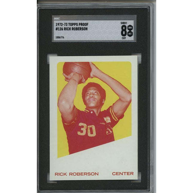 1972 Topps #126 Rick Roberson 9 card progressive proof. 45a