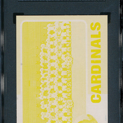 1975 Topps BB 9 Card Progressive Proof #246 Cardinals Schoendienst 75TBB11