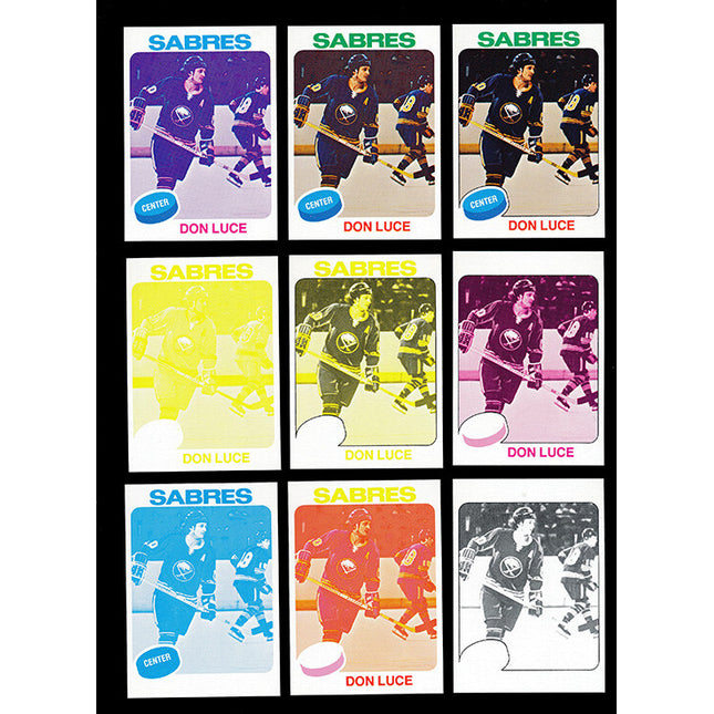 1975 Topps Hockey #113 Don Luce 11 Card Progressive Proof 75THOC57