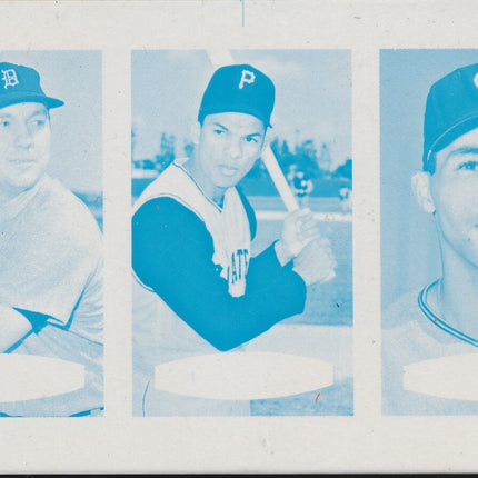 1967 Bazooka Panel #46-48 Acetate Proof Set of 4. Kaline, M.Alou, B. Williams