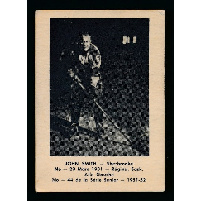 1951-1952 Laval Dairy QSHL Hockey #44 John Smith Ex+ c04341