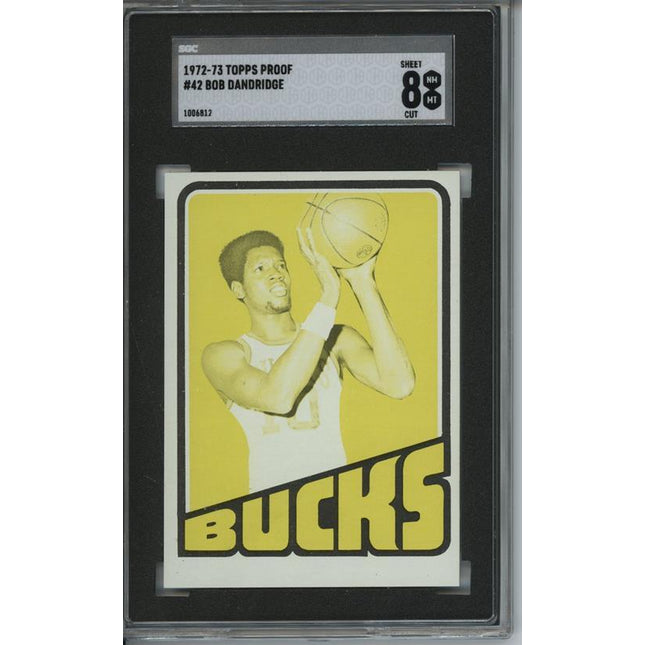 1972 Topps #42 Bob Dandridge 9 card progressive proof. 19a