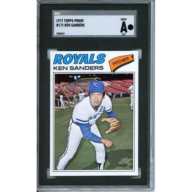1977 Topps #171 Ken Sanders 9 card progressive proof. 34a