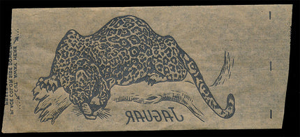 1940's Vintage Paper Iron On Animals Jaguar Unused EX c06103