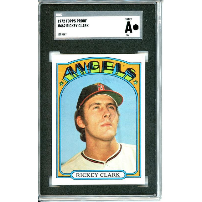 1972 Topps #462 Rickey Clark 7 card progressive proof. 50a