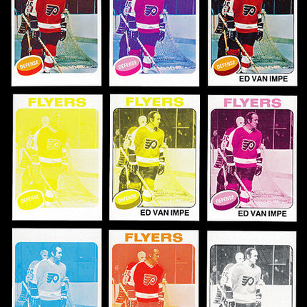 1975 Topps Hockey #38 Ed Van Impe 11 Card Progressive Proof 75THOC24